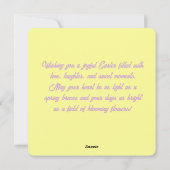 Schattige Paasvakantie Kaart Pastel Spring (Achterkant)