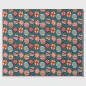 Schattige paasweefsel met paaseieren cadeaupapier (Vlak)