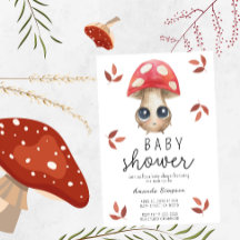 Schattige paddenstoel Baby Shower