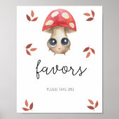 Schattige paddenstoel - Favors Poster (Voorkant)