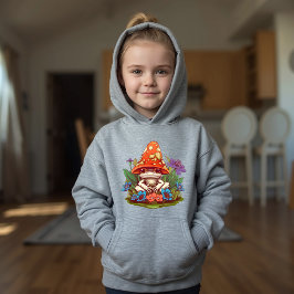 Schattige Paddenstoel Kikker Bloemige Fantasie