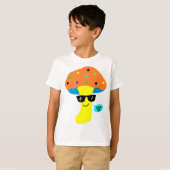 schattige paddenstoel met bril t-shirt (Voorkant volledig)