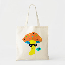 schattige paddenstoel met bril tote bag