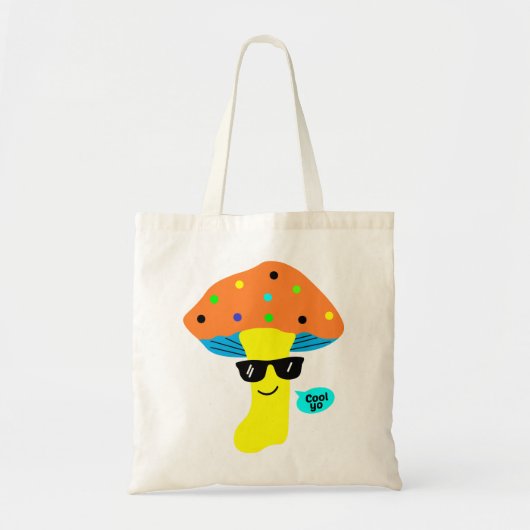 schattige paddenstoel met bril tote bag (Voorkant)
