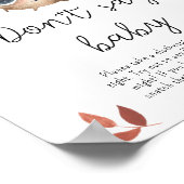 Schattige paddenstoel - Niet zeggen baby Poster (Hoek)