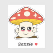 schattige paddestoel sticker (Vel)