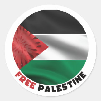 Schattige Palestijnse watermeloen vlag, vrijheid Ronde Sticker