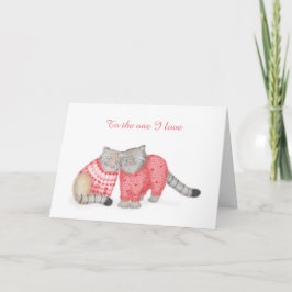 Schattige Pallas's Cat in Love Valentijns's kaart