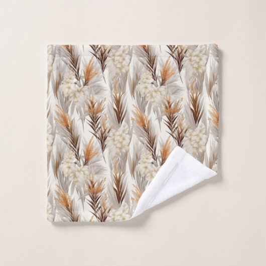 Schattige Pampas grass tegelpatroon Bad Handdoek (Wasdoekje)