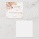 Schattige Pampas Luier Raffle Tickets Baby shower  Informatiekaartje (Voorkant / Achterkant)