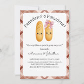 Schattige Panadero of Panadera Baby Onthulling Kaart (Voorkant)