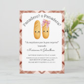 Schattige Panadero of Panadera Baby Onthulling Kaart (Staand voorkant)