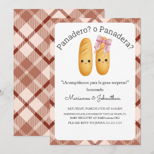 Schattige Panadero of Panadera Baby Onthulling Kaart