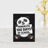 Schattige panda 100 dagen op school kaart (Gele Bloem)