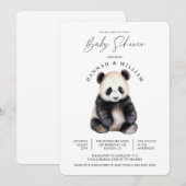 Schattige Panda Baby shower Genderneutraal Kaart (Voorkant / Achterkant)
