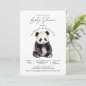 Schattige Panda Baby shower Genderneutraal Kaart (Staand voorkant)
