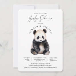 Schattige Panda Baby shower Genderneutraal Kaart
