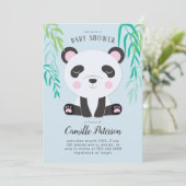 Schattige Panda Baby shower Kaart (Staand voorkant)