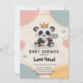 Schattige Panda Baby shower Kaart (Voorkant)