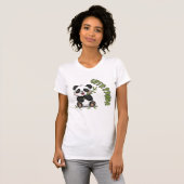 Schattige Panda Bamboe Kawaii Dier T-shirt (Voorkant volledig)