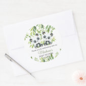 Schattige Panda Bamboo Green Twins Baby shower Ronde Sticker (Envelop)