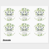 Schattige Panda Bamboo Green Twins Baby shower Ronde Sticker (Vel)