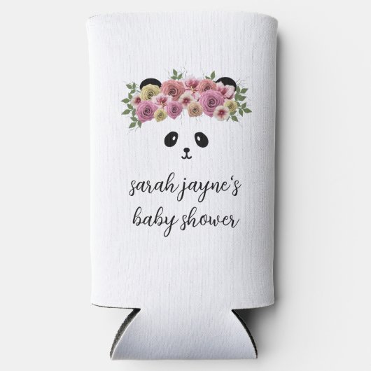 Schattige Panda Beer Baby shower Seltzer Koelbox Seltzer Blikjeskoeler (Voorkant)