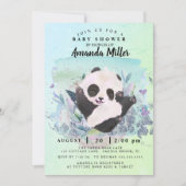 Schattige Panda Beer Baby shower Uitnodiging (Voorkant)