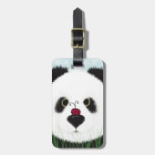 Schattige panda beer bagagelabel (Voorkant verticaal)