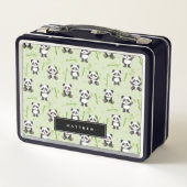 Schattige Panda Beer Bamboe Kawaii Dieren Kinderen (Achterkant)