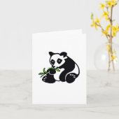 Schattige PANDA-Beer - Bedreigde dierenkaart - Kaart (Gele Bloem)