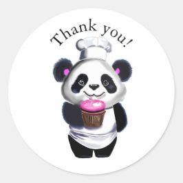 Schattige Panda Beer Dank u Sticker