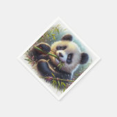 Schattige panda beer die bamboe eet servet (Hoek)