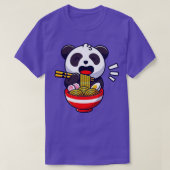 Schattige panda Beer eet ramen noedelsoep T-shirt (Design voorkant)