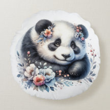 Schattige Panda Beer en bloemen