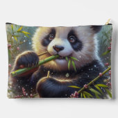 Schattige Panda Beer Eten Bamboe Etui (Achterkant)