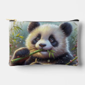 Schattige Panda Beer Eten Bamboe Etui (Voorkant)