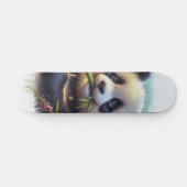 Schattige Panda Beer Eten Bamboe Persoonlijk Skateboard (Horizontaal)