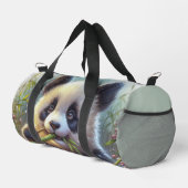 Schattige Panda Beer Eten Bamboe Plunjezak (Rechterhoek)