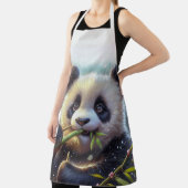 Schattige Panda Beer Eten Bamboe Schort (Insitu)