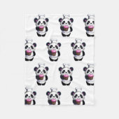 Schattige Panda Beer Fleece Deken (Voorkant)