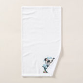 Schattige Panda Beer in een bubbelbad Bad Handdoek (Handdoek)
