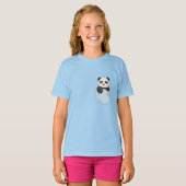 Schattige Panda Beer In pocket T-shirt (Voorkant volledig)