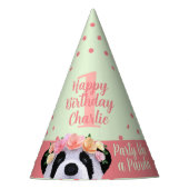 Schattige Panda Beer Meisje Verjaardagsfeestje Pet Feesthoedjes (Voorkant)