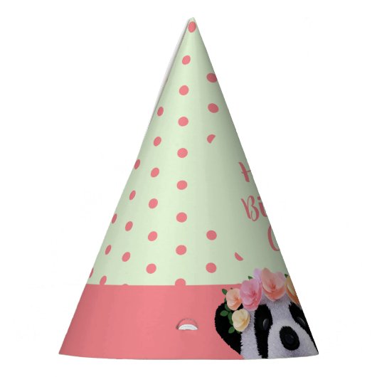 Schattige Panda Beer Meisje Verjaardagsfeestje Pet Feesthoedjes (Links)