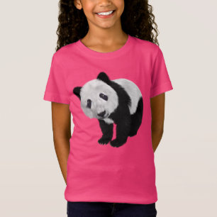 SCHATTIGE PANDA BEER MEISJES DAMES T-SHIRTS