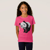 SCHATTIGE PANDA BEER MEISJES DAMES T-SHIRTS (Voorkant volledig)