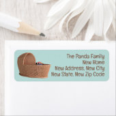 Schattige Panda Beer Nieuw Home Retouradres Labels (Insitu)