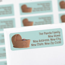 Schattige Panda Beer Nieuw Home Retouradres Labels