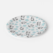 Schattige Panda Beer onder de sterren | BABY Papieren Bordje (Gekanteld)